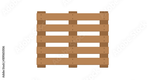 Wooden Shipping Pallet Isolated on White Background for Logistics.