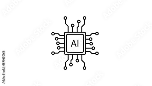 Central Processing Unit with AI inscription for advanced technology.