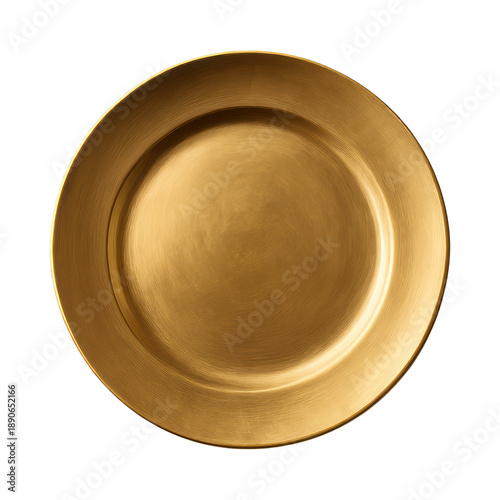 PNG Elegant gold round plate