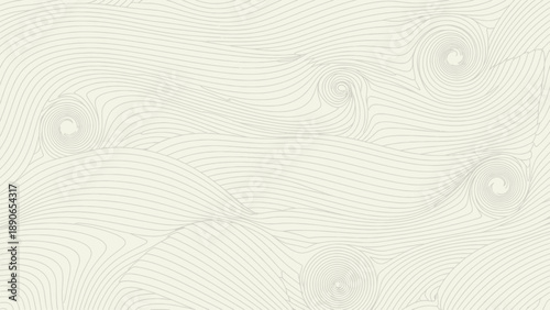 Tableau sur toile Abstract light beige background with subtle wavy lines and circular patterns