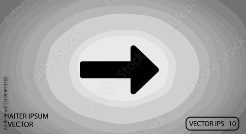 Black Arrow Icon Pointing to the Right Direction.