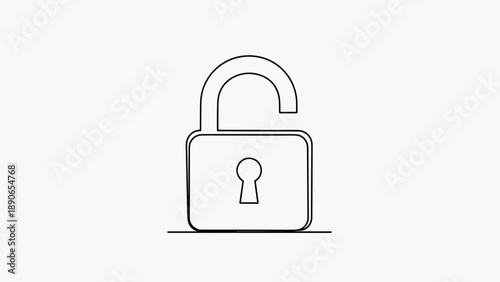 Open padlock icon symbolizing unlocked security and access.