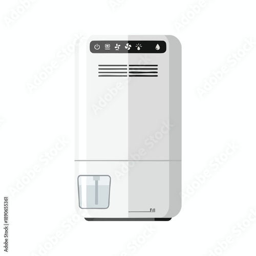 White Modern Air Purifier with Water Tank