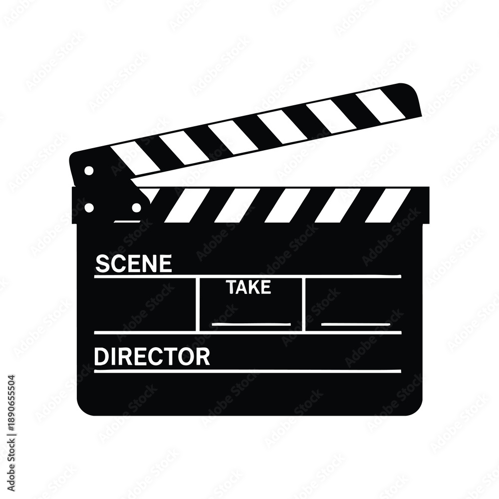 Obraz premium Film Clapperboard Icon for Movie Productions