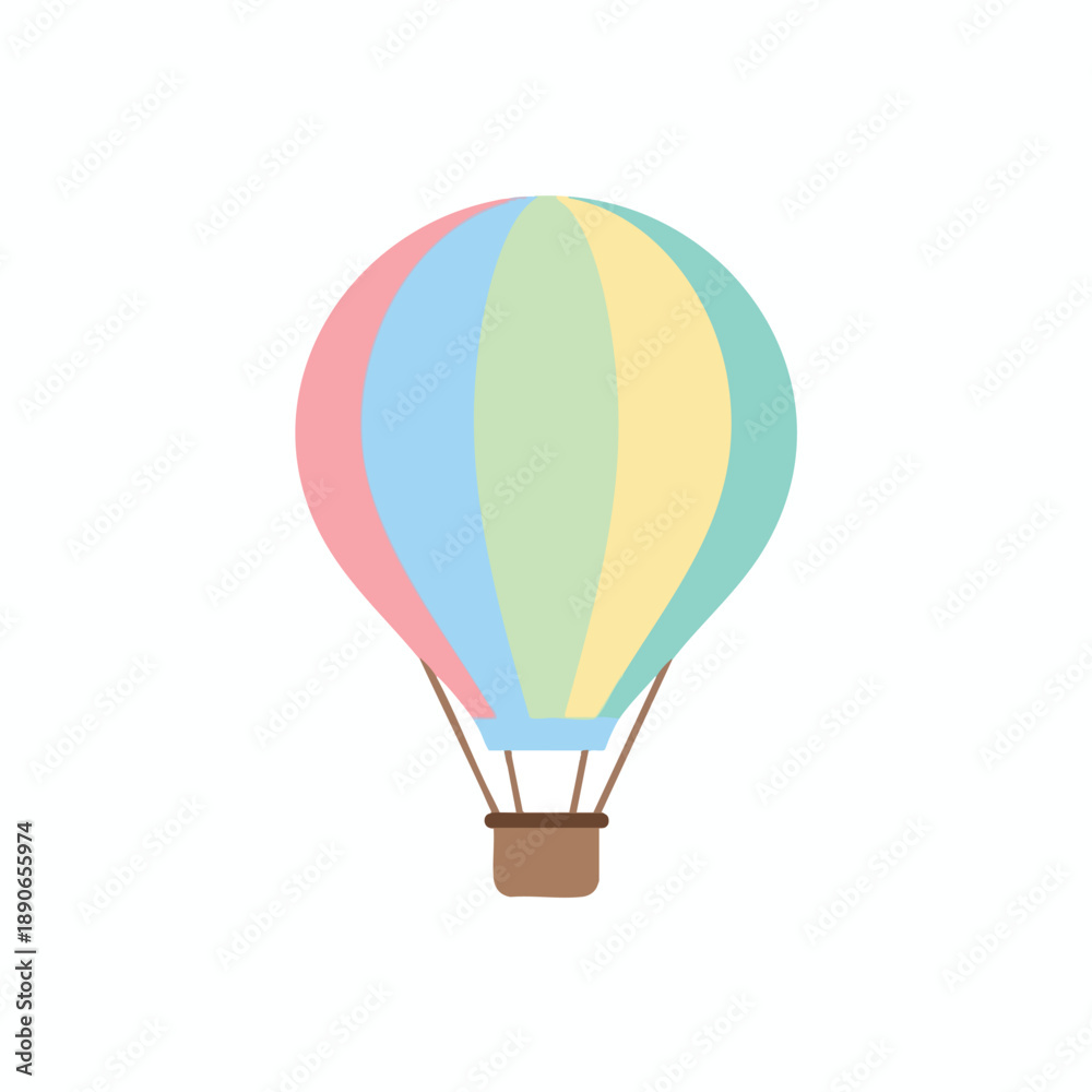 Fototapeta premium Colorful Hot Air Balloon Illustration