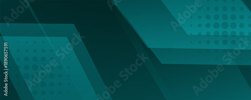 Abstract dark green overlap 3D background. Simple background with shadow and lines pattern. Eps10 vector