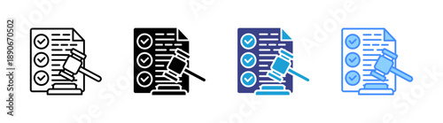 Regulation icon set multiple style collection