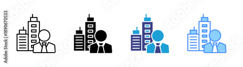 Owner icon set multiple style collection