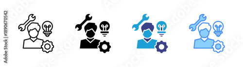 Capability icon set multiple style collection