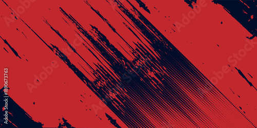 Black and red abstract grunge background with halftone style modern arts grunge sport. eps 10