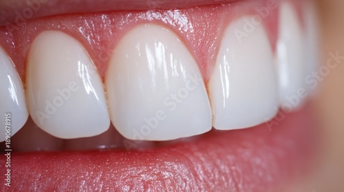Close up of healthy human teeth