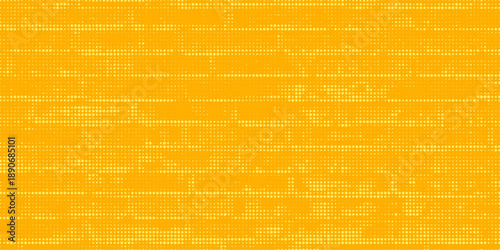 Yellow halftone background. Retro comic grain texture. Pixelated dots cartoon wallpaper. Pop art fading wavy gradient pattern. Vector backdrop.