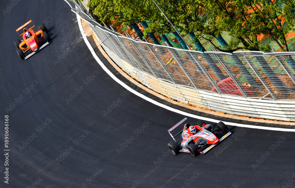 Fototapeta premium Formula 1 High-Speed Racing Moments at Monaco Grand Prix Corners