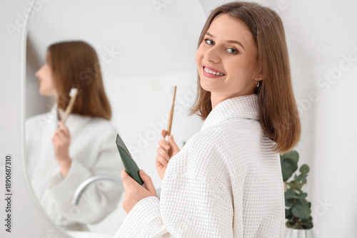 Young woman with dental bra...