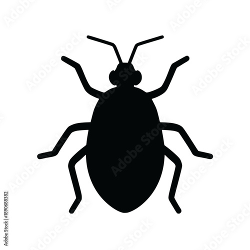 Triatomine kissing bug silhouette icon for World Chagas Day