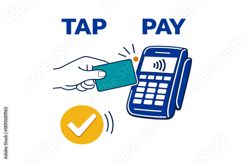 Contactless payment system with card tap for easy transactions