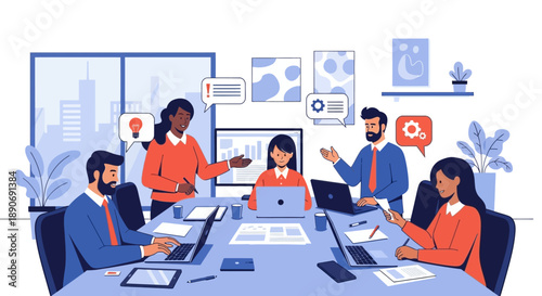 Business Team Meeting Discussion Collaboration Office.