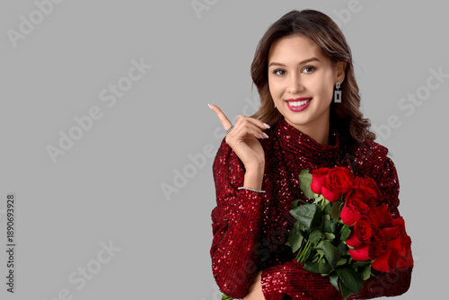 Beautiful young woman with ...