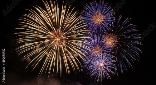 Fireworks Explosion Bright Night Sky