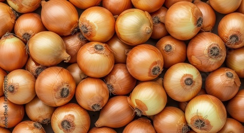 Yellow Onions Pile Fresh Healthy Food