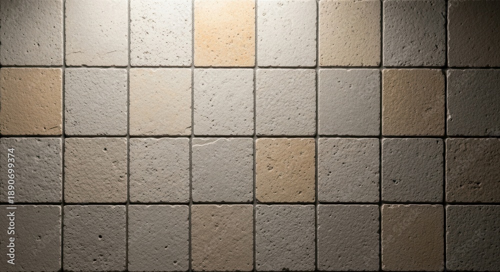 Naklejka premium Textured Square Stone Wall