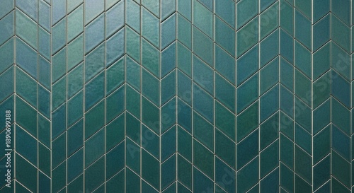 Teal Geometric Tile Pattern Background