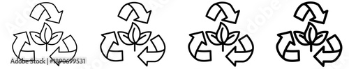 Recycle  Icon Set Different Style Collection
