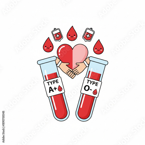 Cute Blood Donation Concept