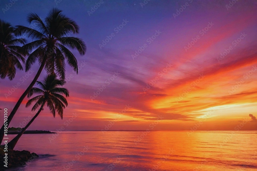 Fototapeta premium Beasunset on the beach