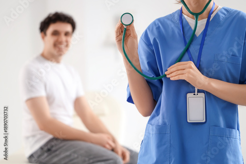 Female doctor with stethosc...