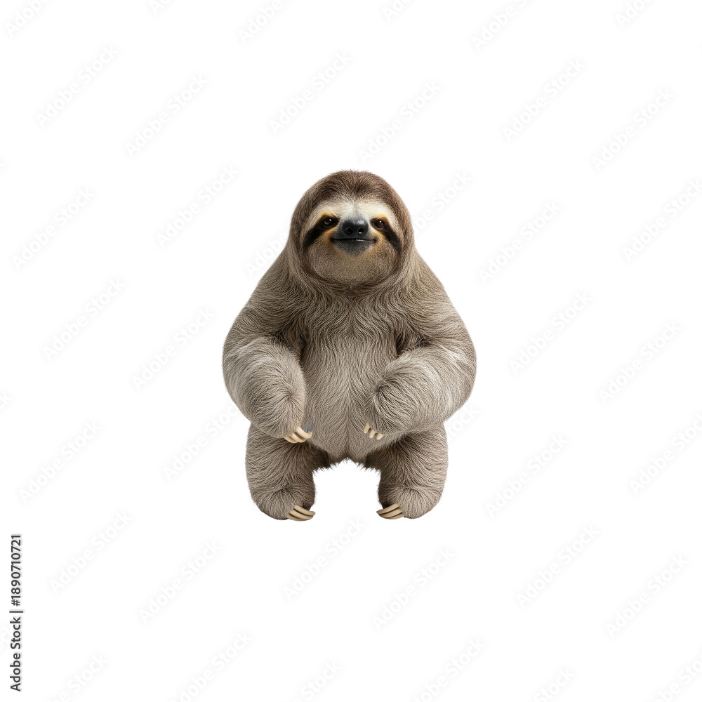 Obraz premium Sloth standing on Transparent Background