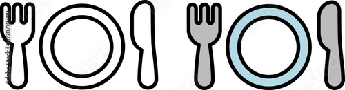 食事のイメージアイコン。（Meal image icon.）
