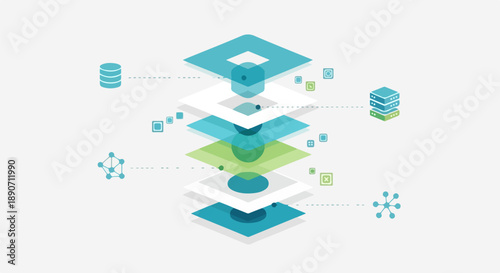 Abstract Layered Data Structure with Network Connections