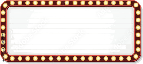 A bright marquee sign with lights, standing alone in a dark environment, viewed from the front.