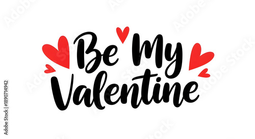 Wallpaper Mural Romantic and cheerful Valentine typography design on white background Torontodigital.ca