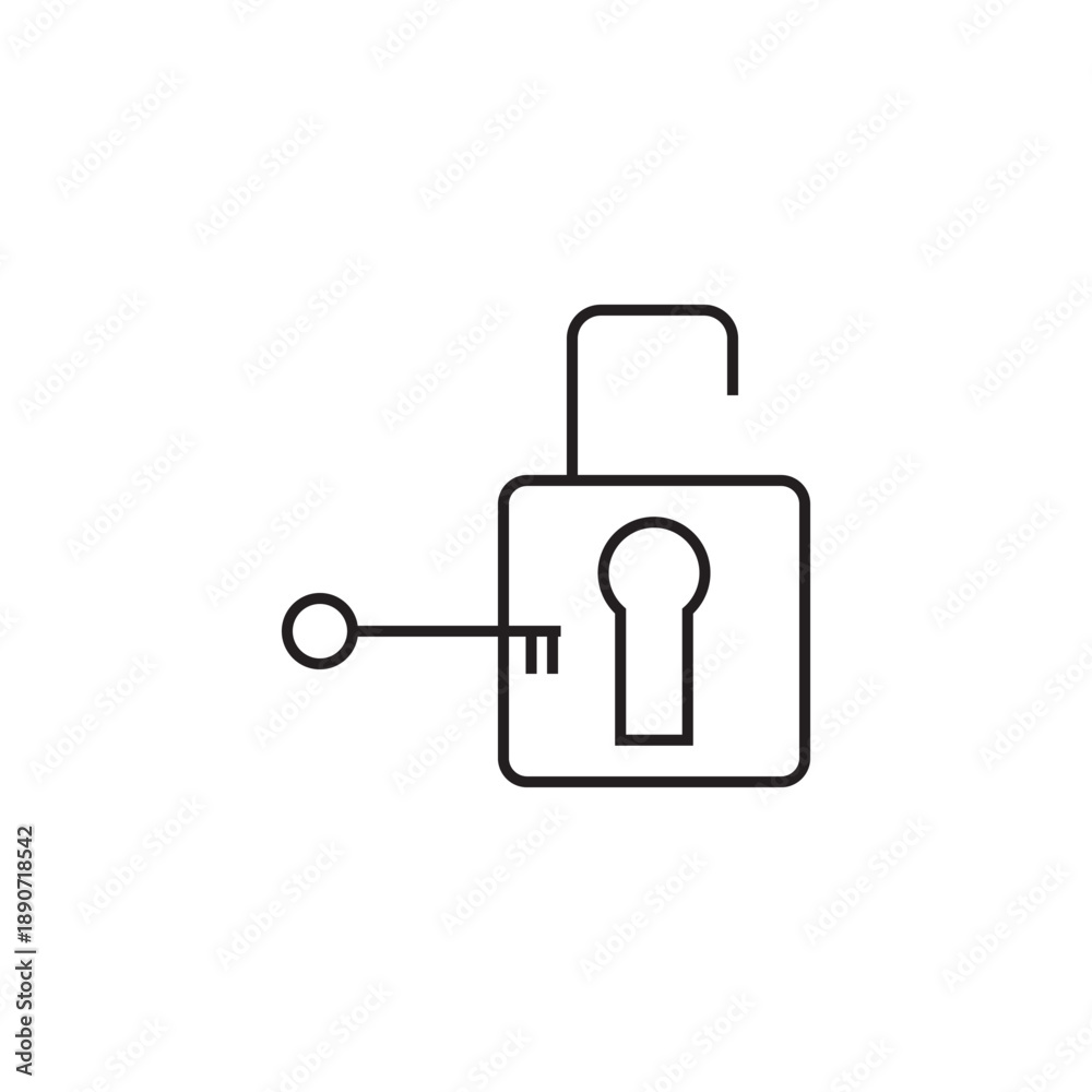 Obraz premium padlock and key icon