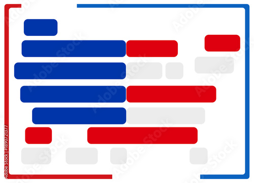 simple red and blue geometr...
