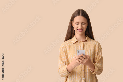 Beautiful young woman with ...