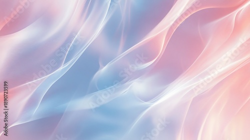 Abstract Flowing Fabric in Soft Pastel Colors for Modern Backgrounds