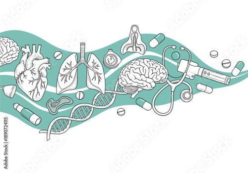 Stylized illustration of a green and white capsule, evoking themes of health and wellness. Ideal for healthcare and medical content.