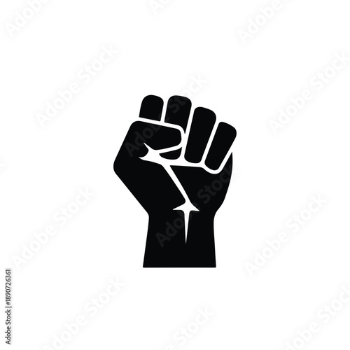 Raised fist symbolizing social justice