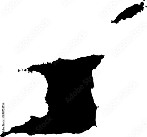 Foto Vector map of trinidad and tobago