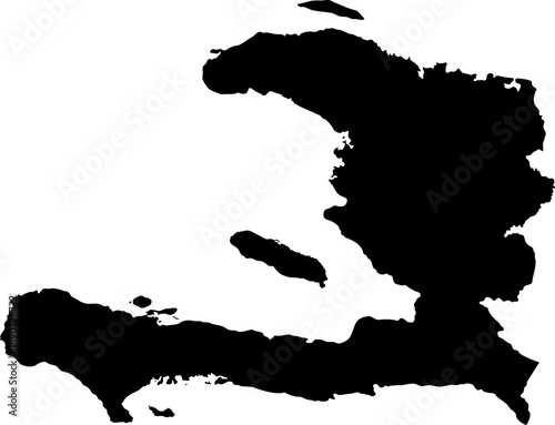 Cuadro en lienzo vector map of haiti
