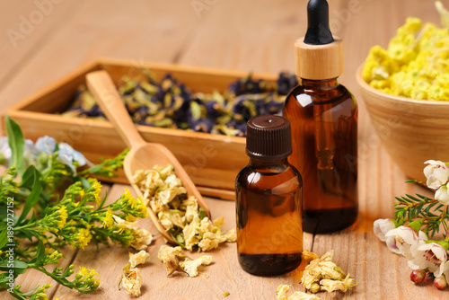 Herbal essential oil bottle...