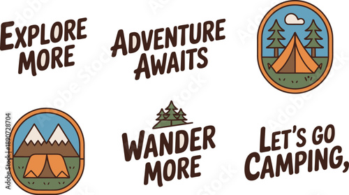 Camping and Adventure Themed with Inspirational Quotes