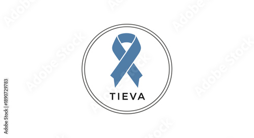 Blue Awareness Ribbon in Circle Logo.