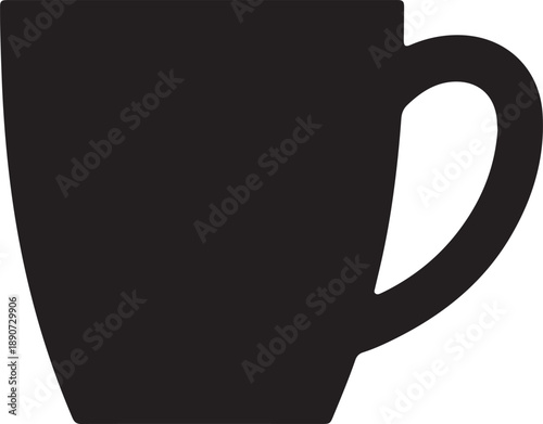 Coffee Cup Silhouette – Mug Vector Black on White