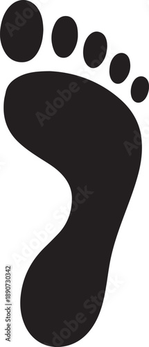 Footprint Silhouette – Footprints Vector Black on White