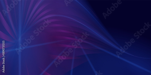 Modern abstract high-speed light effect. Abstract background with curved beams of light. Technology futuristic dynamic motion. Movement pattern for banner or poster design background concept.