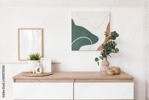 Home decor and vase of arti...